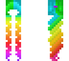 rainbow ponytail ~ hb