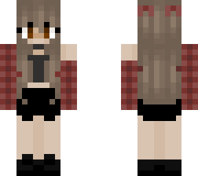 ~brown highlights plaid girl~