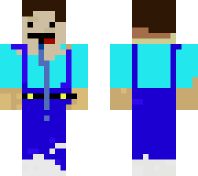 a messed up noob with overalls