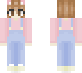 bear girl with overalls