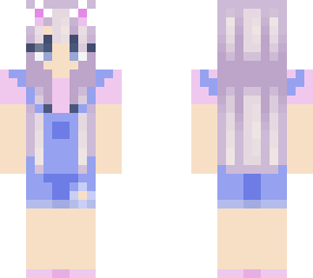 cat girl~~ overalls