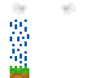cloud raining on grass