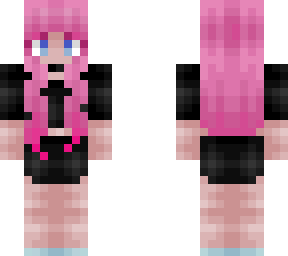 jasmine - pink hair - black outfit