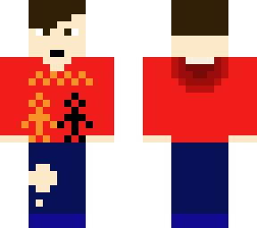 my new minecraft skin (crazy detail on the hood)