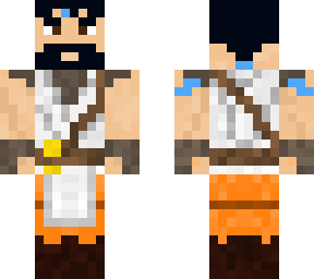airbender with beard and hair