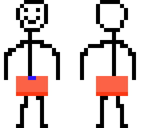beach time stick man