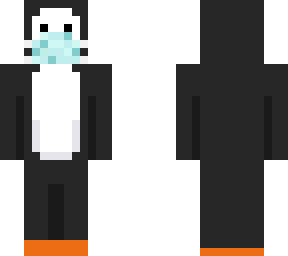 black corona mask penguin