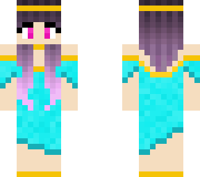 blue & gold greek style girl