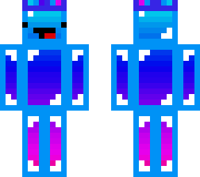 blue pink fade skin w/ crown