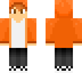boy in orange jacket