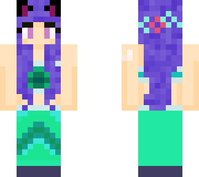cute mermaid cat ear girl