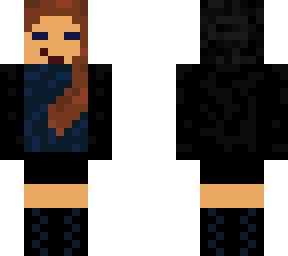 girl in a black hoodie/sweater