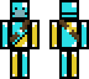 light blue and yellow diamond man
