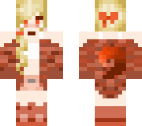 orange red wolf girl