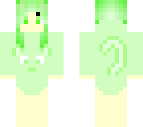 pastel green cat hoodie (down)