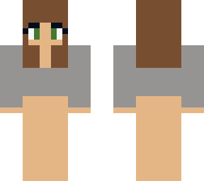 template brown hair green eyes cropped shirt