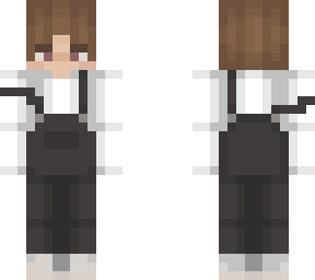 white shirt overalls