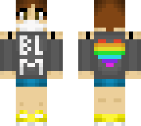 blm pride enby with mask