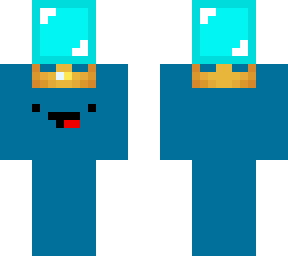 derp blue guy carrying diamond block