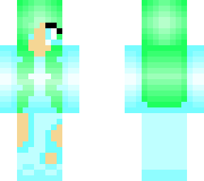 gamer girl,green and blue