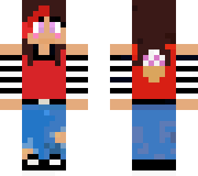 girl with stripes
