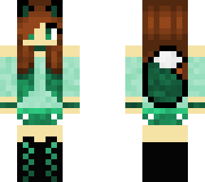 green forest wolf girl