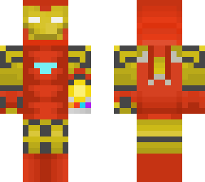 iron man (with fully removable suit and infinity gauntlet)