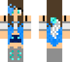 me with blue tips (wolf ears+tails)