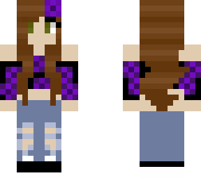 purple flower girl