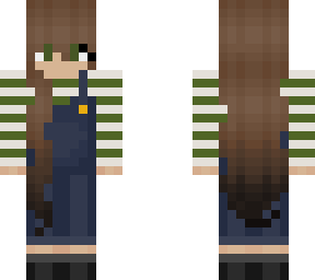 striped shirt with overalls
