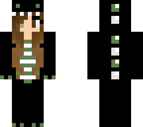 black, white, and green dino girl