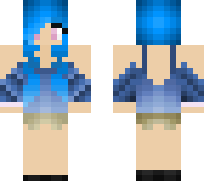 blue haired girl