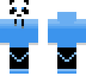 blue hoodie panda