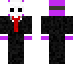 business skull masked purple man