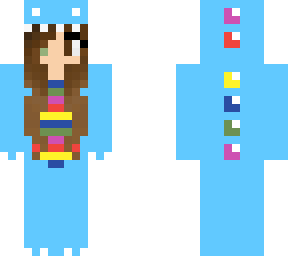 colorful sky dino girl