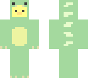 duck in dinosaur costume!