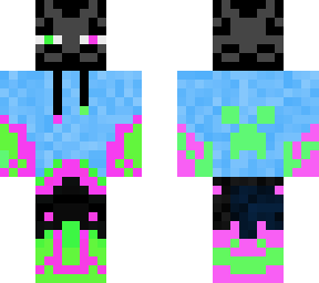 enderman teenager (green&pink)