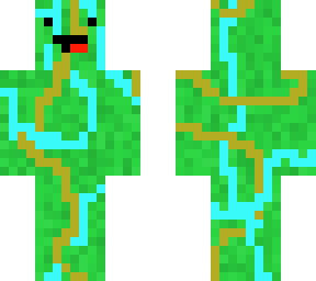 green alien man