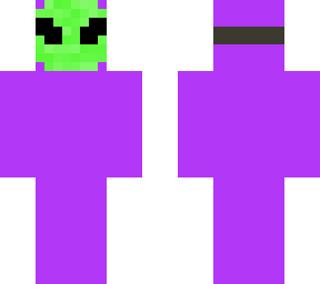green alien masked purple