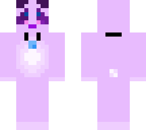 pink panda /w blue necklace