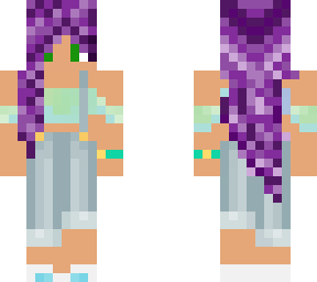 purple pastel goth green eyed