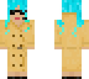 spy girl with blue hair