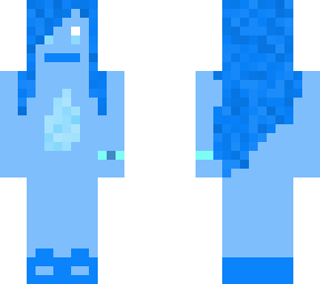 water girl with hair + ears on front/ side of head