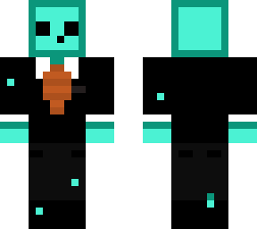 cyan slime in tux