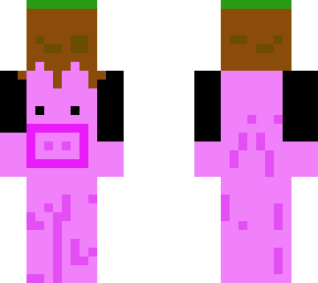 pig with grass block