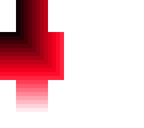 red shading