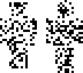 black and white dots
