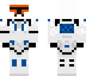 blue, orange clone trooper