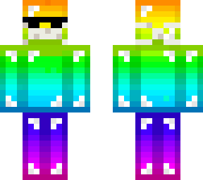 cool masked rainbow skeppy