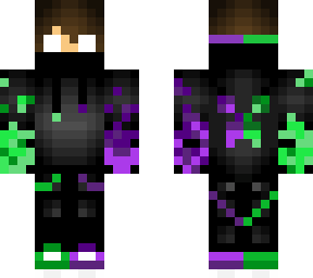 herobrine legendary ninja green & purple fire